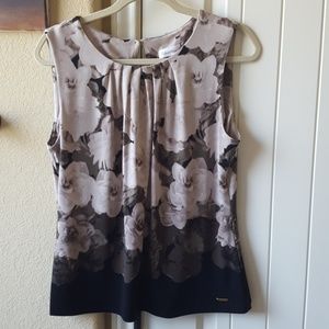 Calvin Klein sleeveless career blouse